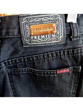 True Vintage Western Jeans Lawman 26x32 9 Cowgirl Black High-Waist Button-Fly